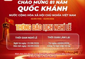 Thông báo lịch nghỉ lễ Quốc khánh 02/09/2026 của Công ty BMFE Corp