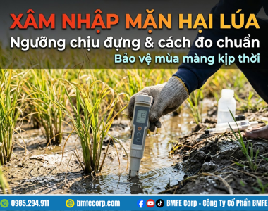 Xâm nhập mặn hại lúa: Ngưỡng chịu đựng và cách đo chuẩn