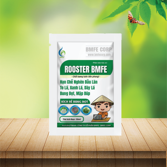 Phân Bón Hữu Cơ ROOSTER BMFE - Kích Rễ Bung Đọt, To Lá Dày Lá