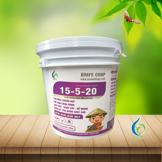 15-5-20 – Phân bón NPK cao cấp giúp lớn trái, chắc ruột, nặng ký và năng suất cao